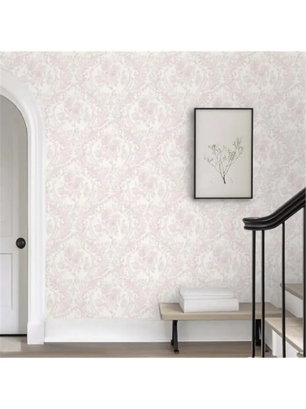 Peel and Stick Wallpaper Vintage Floral Contact Paper Boho Watercolor Pink